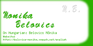 monika belovics business card